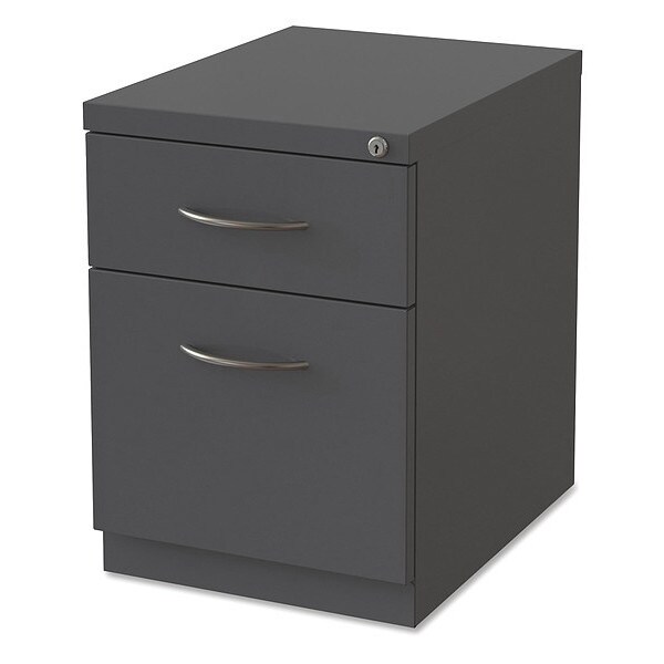 Lorell 15" W 2 Drawer Premium Mobile Bf Pedestal File, Charcoal, Charcoal - LLR79134