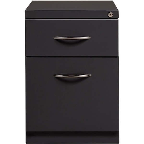 Lorell 15" W 2 Drawer Premium Mobile Bf Pedestal File, Charcoal, Charcoal - LLR79134