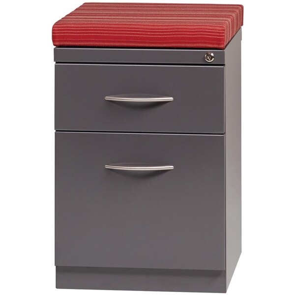 Lorell 15" W 2 Drawer Premium Mobile Bf Pedestal File, Charcoal, Charcoal - LLR79134