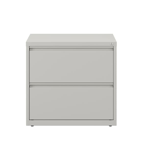 Hirsh 30" W 2 Drawer Lateral File Cabinet, Light Gray, A4/Legal/Letter - 14972