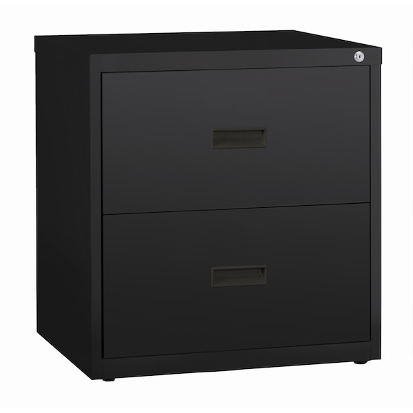 Hirsh 30" W 2 Drawer Lateral File Cabinet, Black, A4/Legal/Letter - 14955