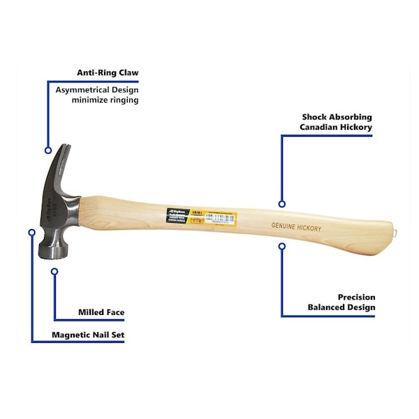 Big Horn 21 Oz Curved Handle Framing Hammer (BJ21FM) - 15101