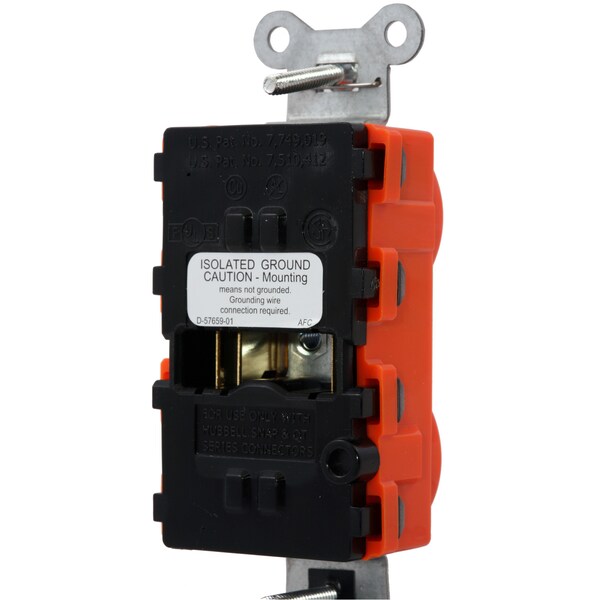 Hubbell Wiring Device-Kellems SnapConnect Receptacles SNAP5362IGL - SNAP5362IGL