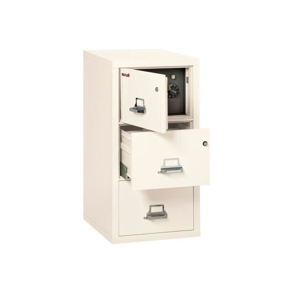 Fire King Fireking Fireproof 3 Drawer Vertical Safe-In-File Legal 20-13/16"Wx31-9/16"Dx40-1/4"H Ivory White - 3-2131-CIWSF