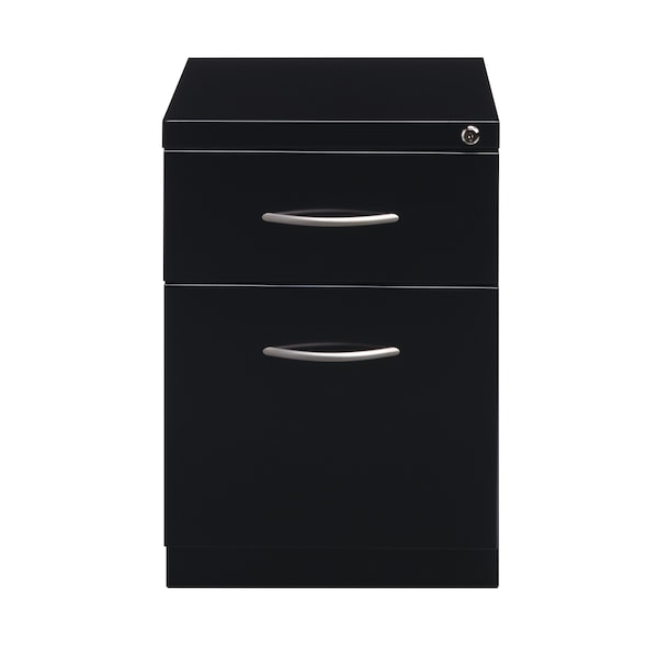 Hirsh 15 in W 2 Drawer Pedestal Files, Black, Letter - 21119