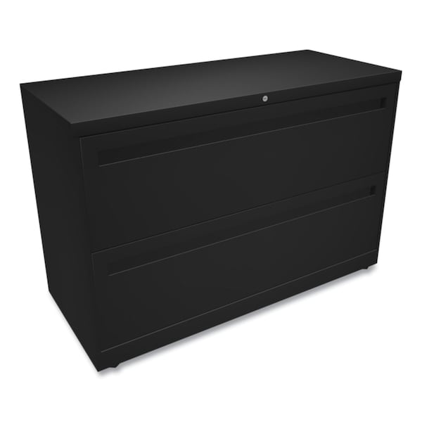 Hon 42" W 2 Drawer File Cabinet, Black, A4/Legal/Letter - H792.L.P