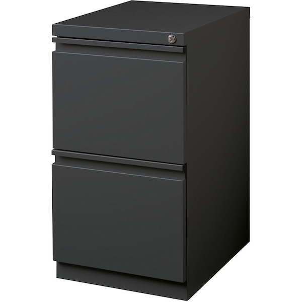 Lorell 15" W 2 Drawer Ff Mobile Pedestal FileLetter20", Charcoal, Letter - LLR66910