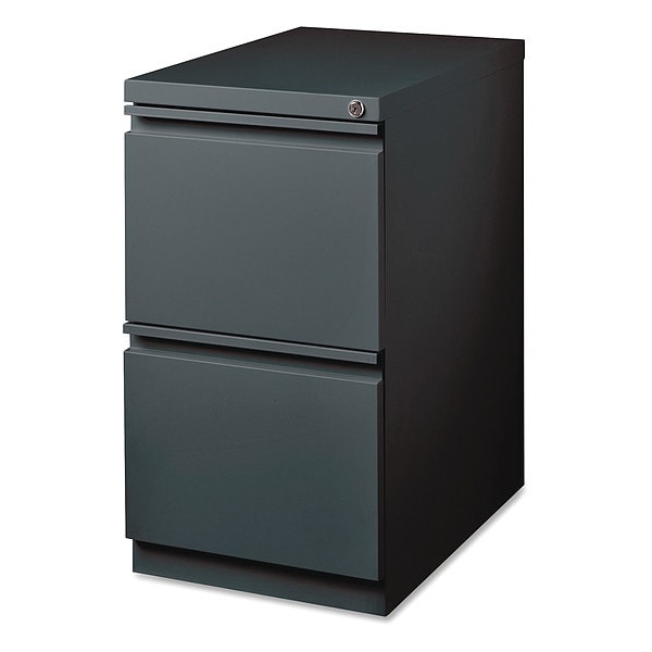 Lorell 15" W 2 Drawer Ff Mobile Pedestal FileLetter20", Charcoal, Letter - LLR66910