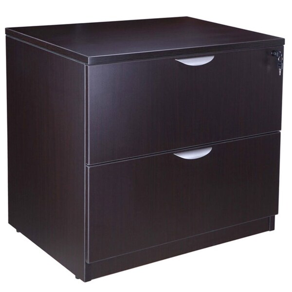 Boss 31" W 2 Drawer File Cabinet, Mocha, Letter/Legal - N112-MOC