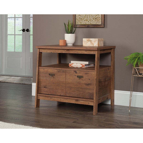 Sauder Trestle Lateral File Vo , Drawer with full extension slides holds letter or legal size hanging files - 428838
