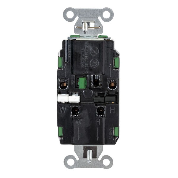 Hubbell Receptacle, 1 hp, 125V AC, NEMA 5-20R - 5352STGN