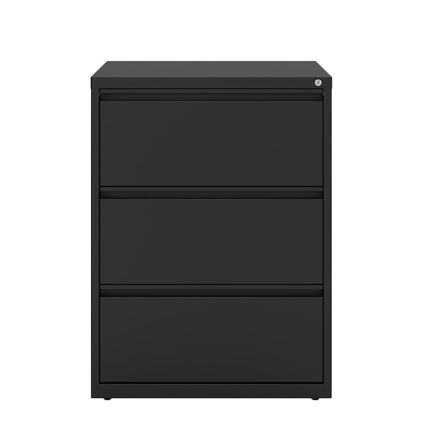 Hirsh 30" W 3 Drawer Lateral File Cabinet, Black, A4/Legal/Letter - 14974