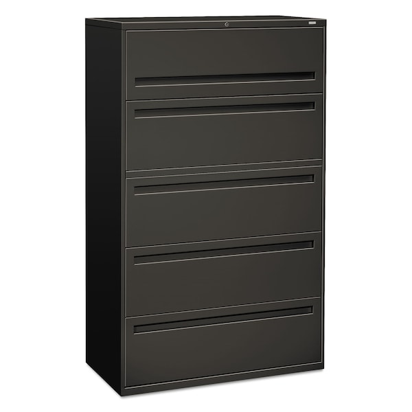 Hon 42" W 5 Drawer File Cabinet, Charcoal, A4/Legal/Letter - H795.L.S