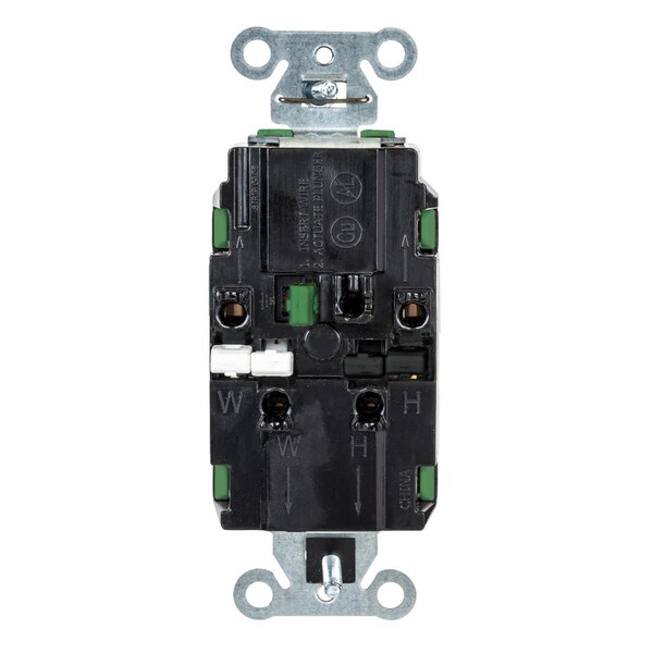 Hubbell Receptacle, 1/2 hp, 125V AC, NEMA 5-15R - 5262STGN