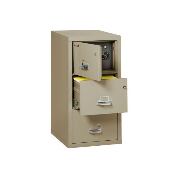 Fire King Fireking Fireproof 3 Drawer Vertical Safe-In-File Legal 20-13/16"Wx31-9/16"Dx40-1/4"H Pewter - 3-2131-CPESF