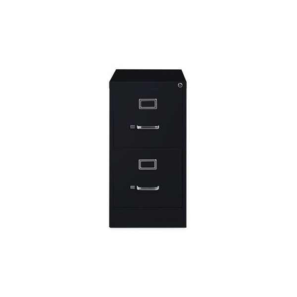 Hirsh Industries Space Solutions Vertical Letter File Cabinet, 2 Letter-Size File Drawers, Black, 15 x 26.5 x 28.37 - 14101