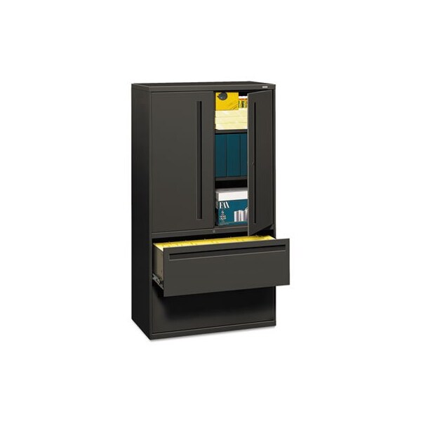 Hon HON, 700 SERIES LATERAL FILE WITH STORAGE CABINET, 36W X 18D X 64.25H, CHARCOAL - 785LSS