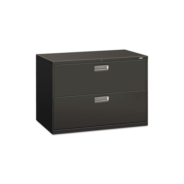 Hon HON, 600 SERIES TWO-DRAWER LATERAL FILE, 42W X 18D X 28H, CHARCOAL - 692LS