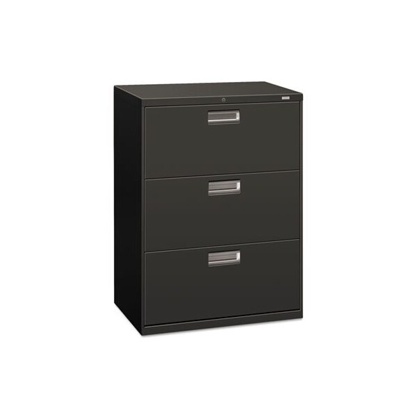 Hon HON, 600 SERIES THREE-DRAWER LATERAL FILE, 30W X 18D X 39.13H, CHARCOAL - 673LS