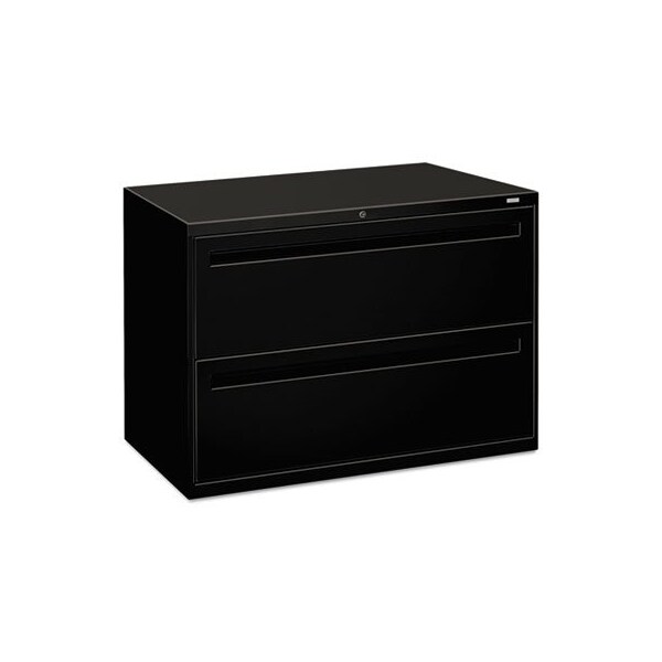 Hon HON, 700 SERIES TWO-DRAWER LATERAL FILE, 42W X 18D X 28H, BLACK - 792LP