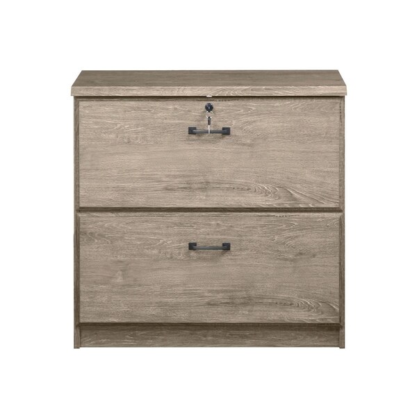 Kd Etagere Honduras 2 Drawer Lateral Filing Cabinet in Gray Oak - KD3192321