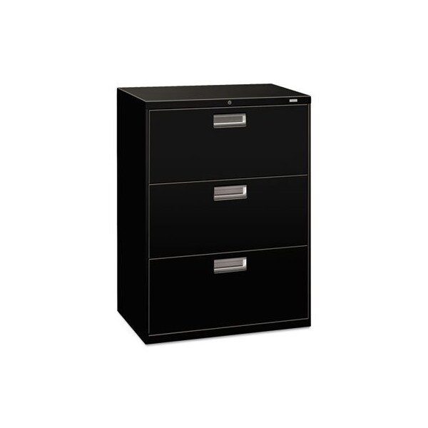 Hon HON, 600 SERIES THREE-DRAWER LATERAL FILE, 30W X 18D X 39.13H, BLACK - 673LP