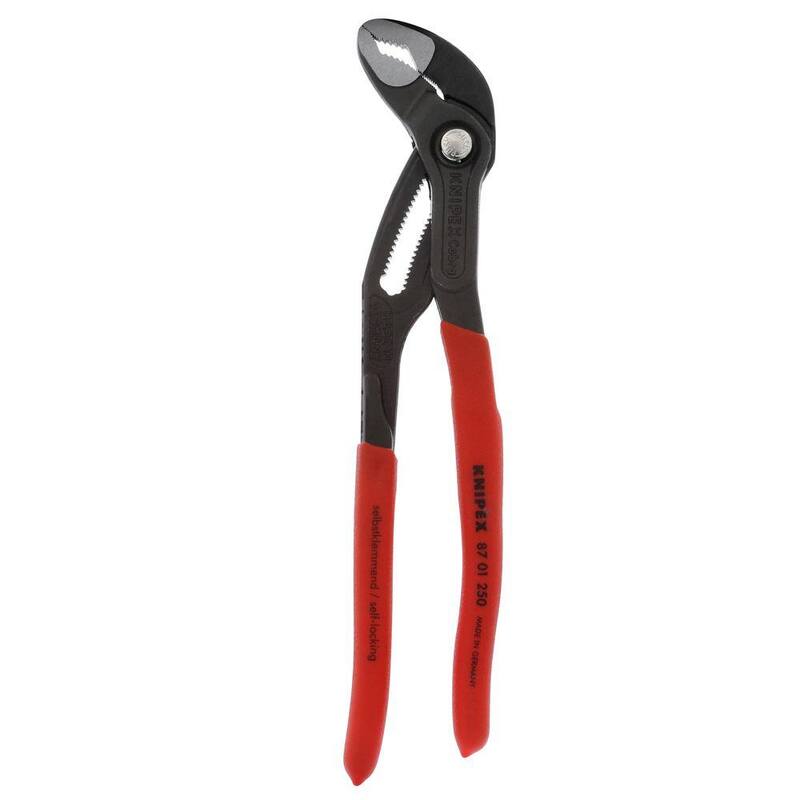 KNIPEX Heavy Duty Forged Steel 10 in. Cobra Pliers with 61 HRC Teeth - 87 01 250