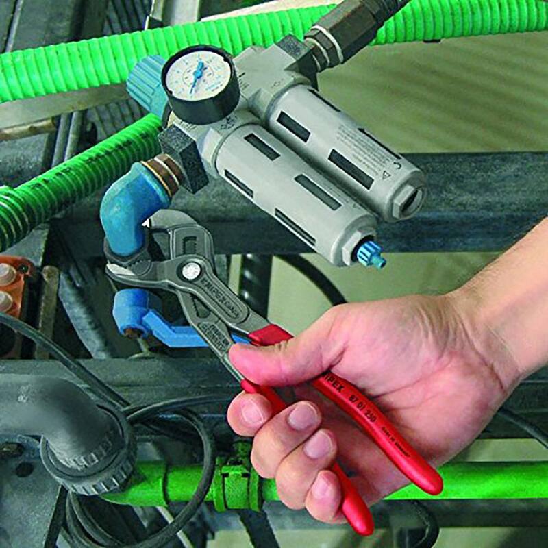 KNIPEX Heavy Duty Forged Steel 10 in. Cobra Pliers with 61 HRC Teeth - 87 01 250