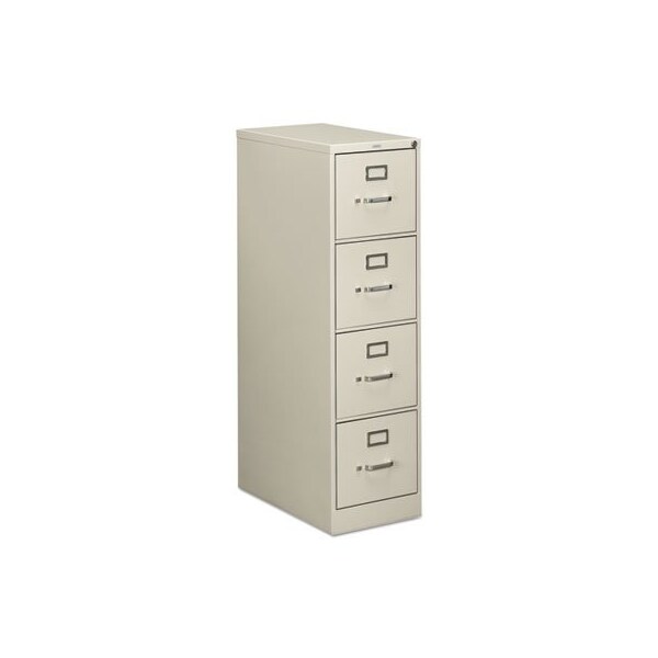 Hon HON, 510 SERIES FOUR-DRAWER FULL-SUSPENSION FILE, LETTER, 15W X 25D X 52H, LIGHT GRAY - 514PQ