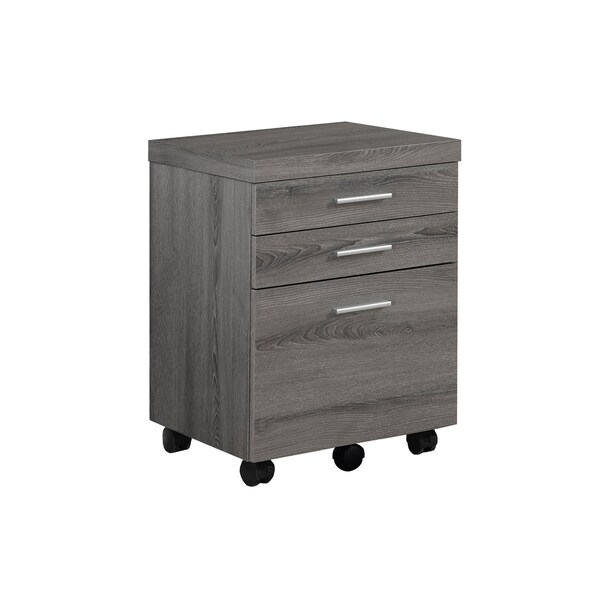 Monarch Specialties File Cabinet, Rolling Mobile, Storage Drawers, Printer Stand, Office, Work, Laminate, Brown - I 7049
