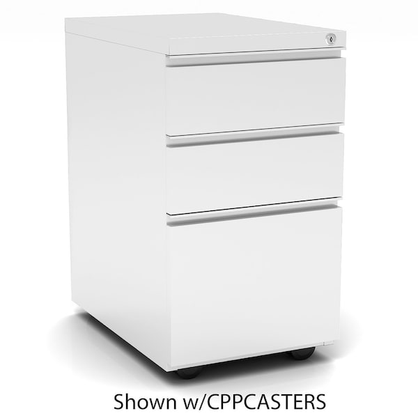 Officesource Metal Pedestals 3 Drawer Metal File and Dual Box Pedestal - 22''D - OSCPSBBFWH