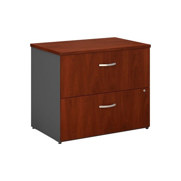 Bush Ind Bush Furniture Lateral File Cabinet, 2 Drawer with Double Handle Pulls - Hansen Cherry - Series C - WC24454C