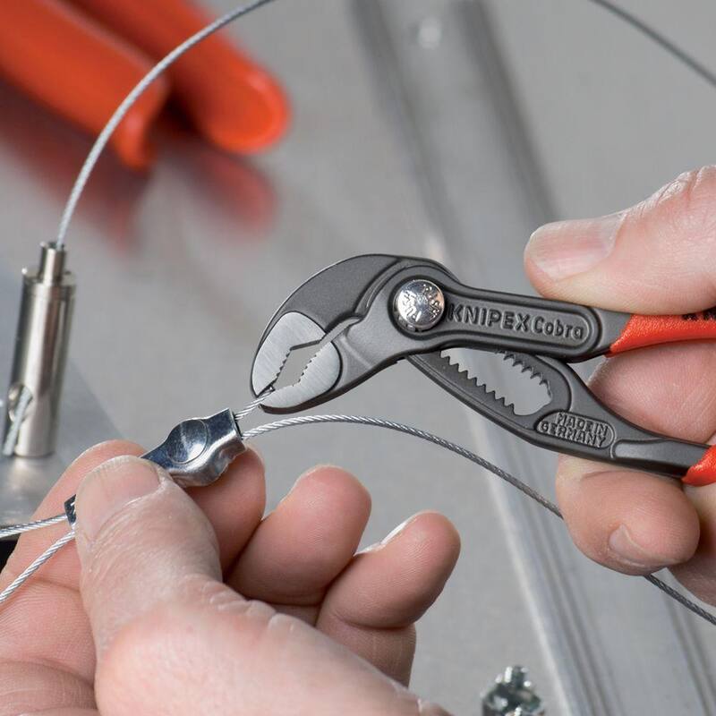 KNIPEX Heavy Duty Forged Steel 16 in. Extra Large Cobra Pliers with 61 HRC Teeth - 87 01 400 US