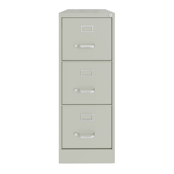 Hirsh 15 in W 3 Drawer Vertical File Cabinet, Light Gray - 24857