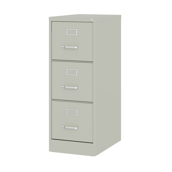 Hirsh 15 in W 3 Drawer Vertical File Cabinet, Light Gray - 24857