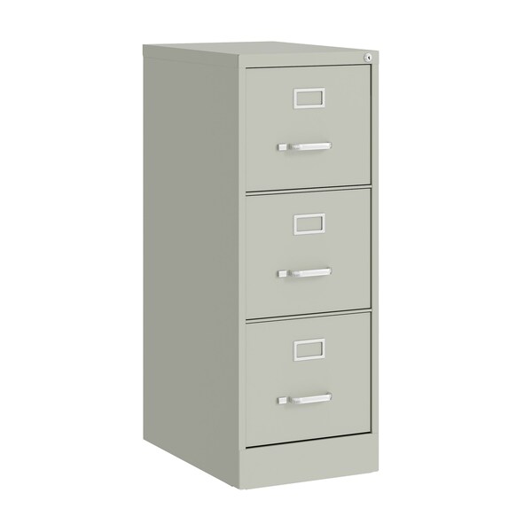Hirsh 15 in W 3 Drawer Vertical File Cabinet, Light Gray - 24857