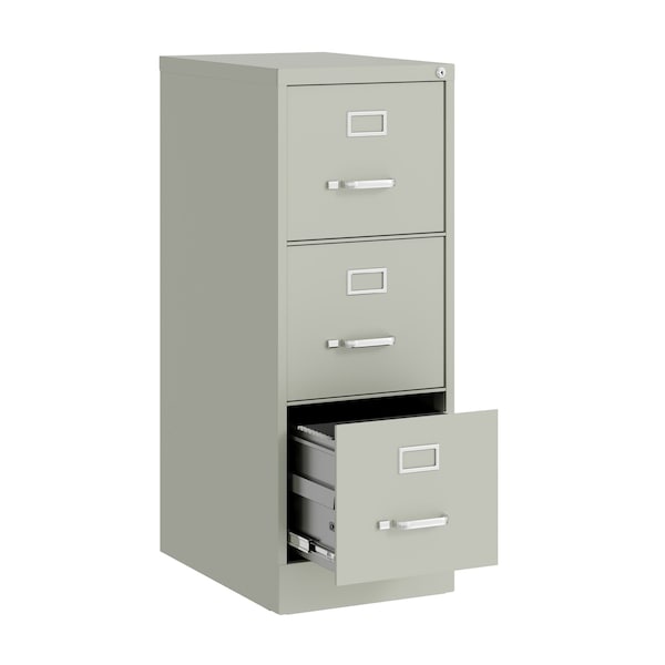 Hirsh 15 in W 3 Drawer Vertical File Cabinet, Light Gray - 24857