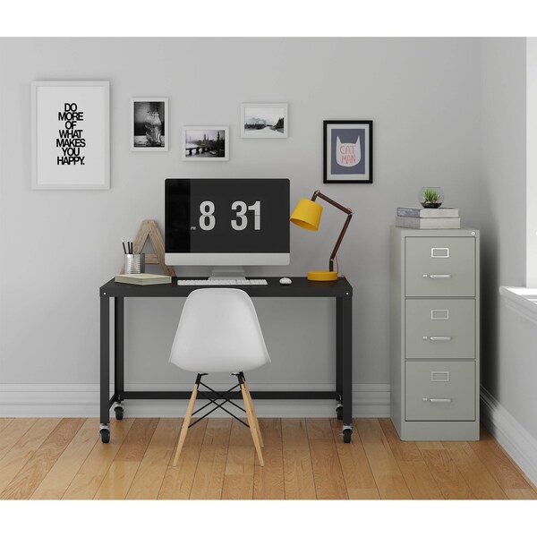 Hirsh 15 in W 3 Drawer Vertical File Cabinet, Light Gray - 24857