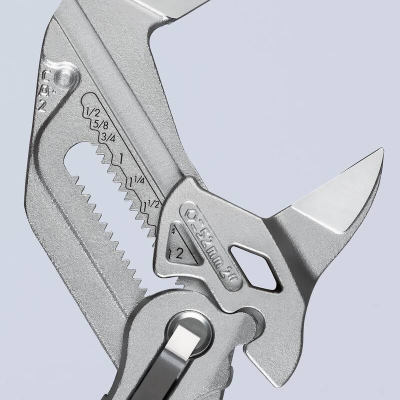 KNIPEX Heavy Duty Forged Steel 10 in. Pliers Wrench with Nickel Plating - 86 03 250