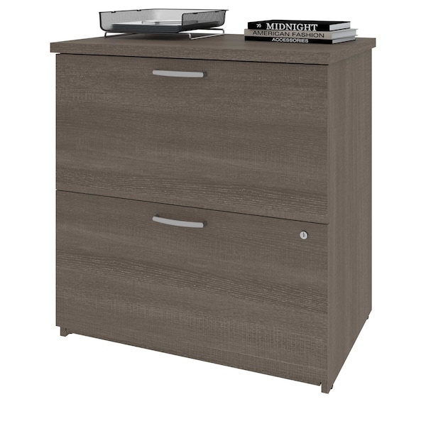 Bestar Bestar Universel 29W Lateral File Cabinet  in bark grey - 46630-1147