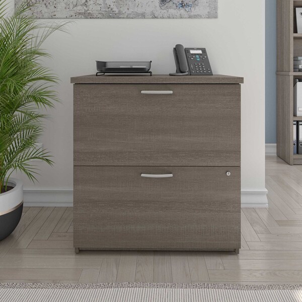 Bestar Bestar Universel 29W Lateral File Cabinet  in bark grey - 46630-1147