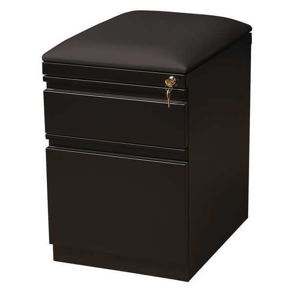 Hirsh 15" W 2 Drawer Desk Pedestal, Black - 19333