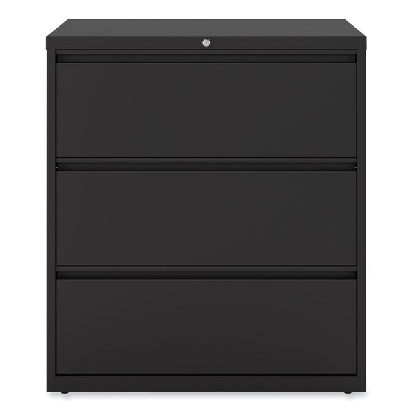 Alera 36 in W 3 Drawer File Cabinets, Black, Legal; Letter; A4; A5 - 17634
