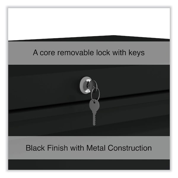 Alera 36 in W 3 Drawer File Cabinets, Black, Legal; Letter; A4; A5 - 17634