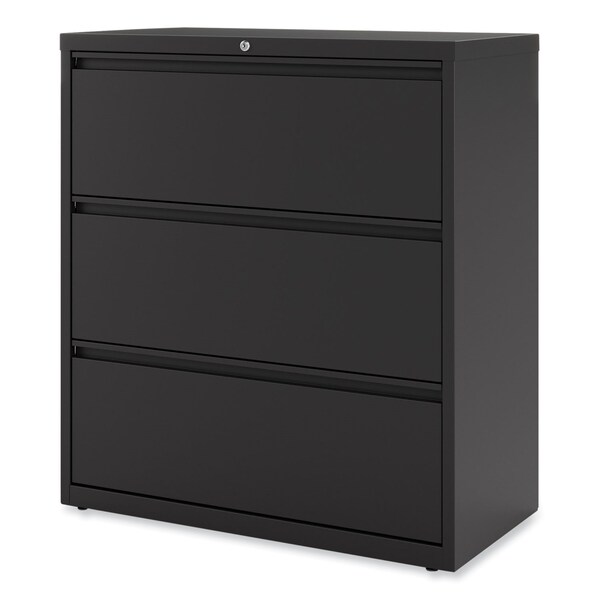 Alera 36 in W 3 Drawer File Cabinets, Black, Legal; Letter; A4; A5 - 17634