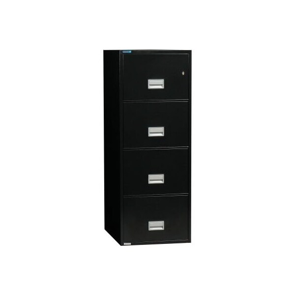 Phoenix Safe International Phoenix Safe Vertical 31" 4-Drawer Legal Fire and Water Resistant File Cabinet, Black - - LGL4W31B