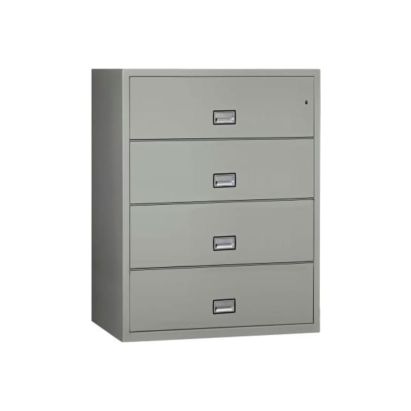 Phoenix Safe International Phoenix Safe Lateral 44" 4-Drawer Fire and Water Resistant File Cabinet, Light Gray - - LAT4W44LG
