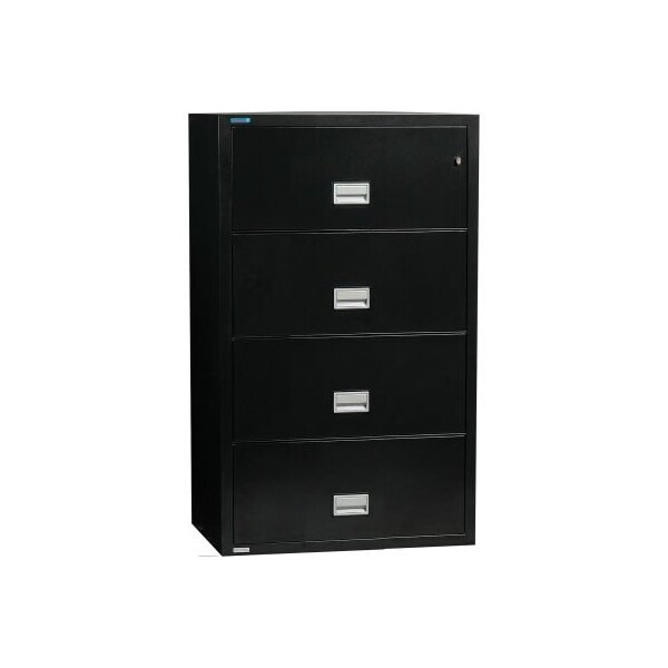 Phoenix Safe International Phoenix Safe Lateral 31" 4-Drawer Fire and Water Resistant File Cabinet, Black - - LAT4W31B