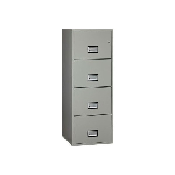 Phoenix Safe International Phoenix Safe Vertical 25" 4-Drawer Legal Fire and Water Resistant File Cabinet, Lt Gray - - LGL4W25LG