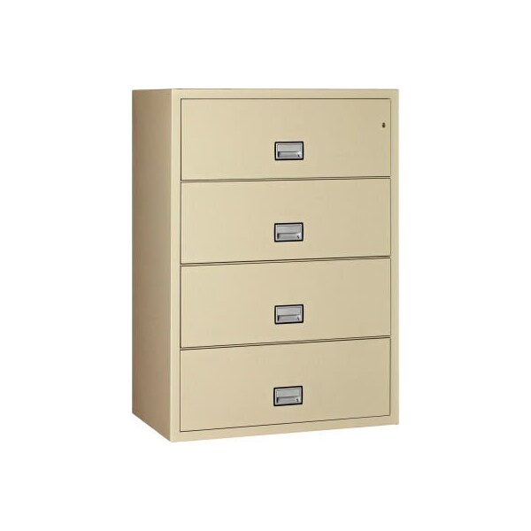 Phoenix Safe International Phoenix Safe Lateral 38" 4-Drawer Fire and Water Resistant File Cabinet, Putty - - LAT4W38P